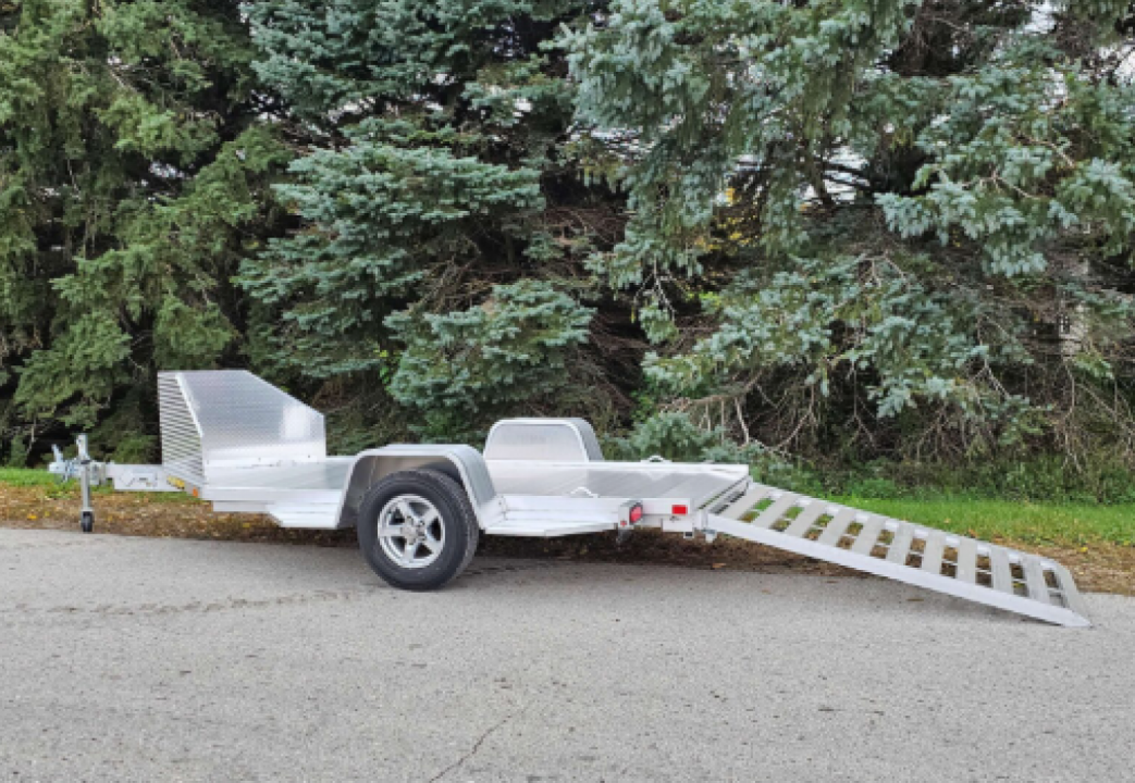 New 2027 Aluma MC10 Motorcycle Trailer w/ Pull Out Ramp