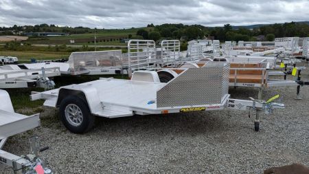 New 2027 Aluma 11' (2 Place) Motorcycle Trailer w/ Pull Out Ramp
