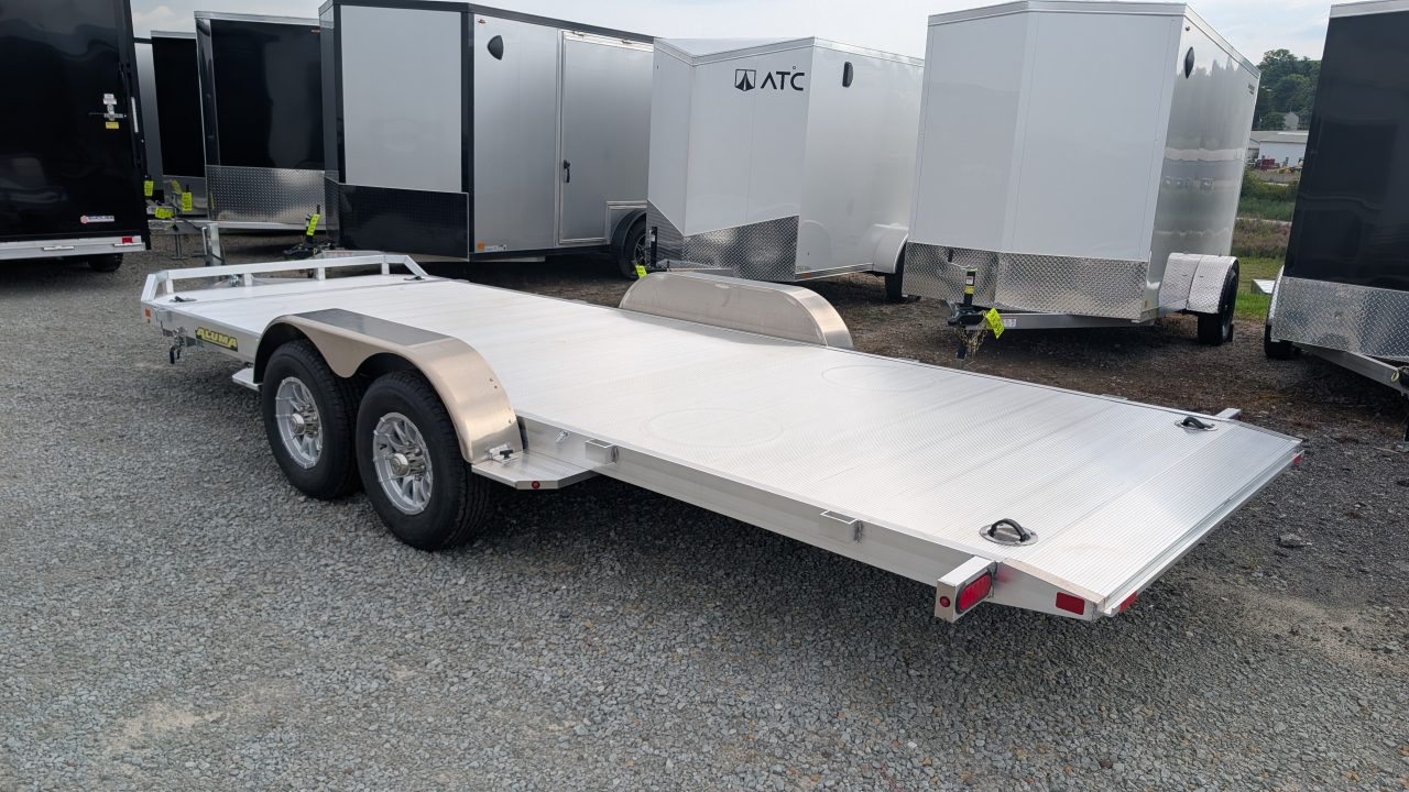 New NEW 2027 Aluma 18' (20" Stationary + 18' TILT) Tilt Trailer (CAR HAULER)