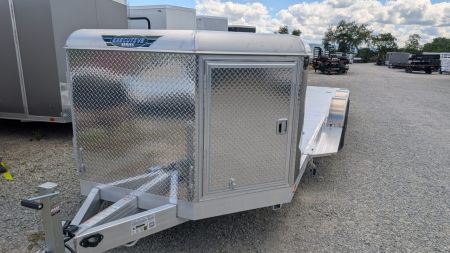 New 2027 Aluma 20' (20" Stationary + 20' Tilt) HD XL Executive Tilt Car Hauler w/ Cargo Box