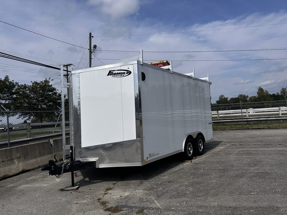New 2026 Formula Trailers 8.5 X 16 FT ENCLOSED V-NOSE CARGO TRAILER RAMP DOOR 7 FT INT HT LADDER RACK10K GVWR