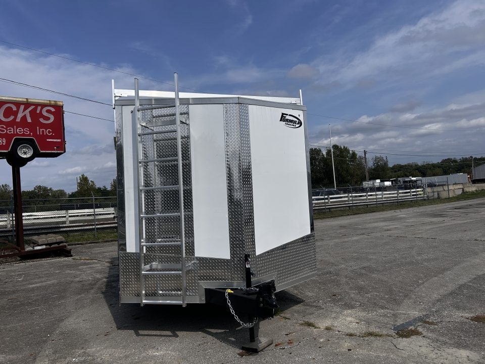 New 2026 Formula Trailers 8.5 X 16 FT ENCLOSED V-NOSE CARGO TRAILER RAMP DOOR 7 FT INT HT LADDER RACK10K GVWR