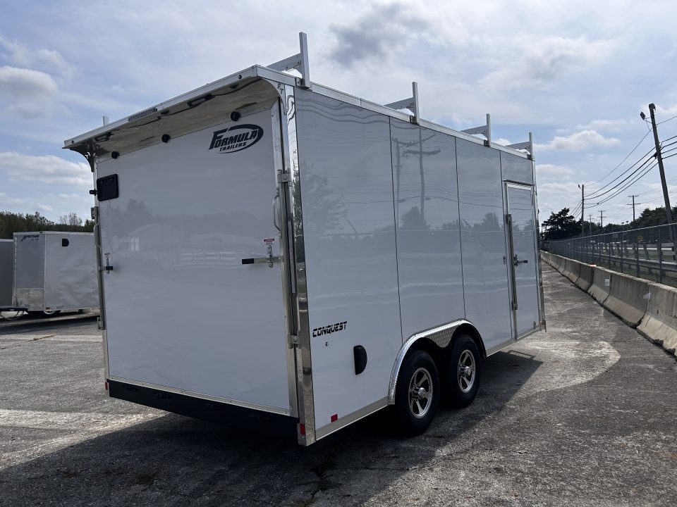 New 2026 Formula Trailers 8.5 X 16 FT ENCLOSED V-NOSE CARGO TRAILER RAMP DOOR 7 FT INT HT LADDER RACK10K GVWR
