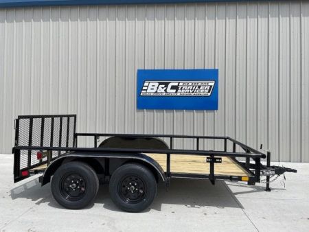 New 2026 DAVIDSON 83X12 (2)TANDEM AXLE PIPE TOP UTILITY W/36  GATE, DOVETAIL