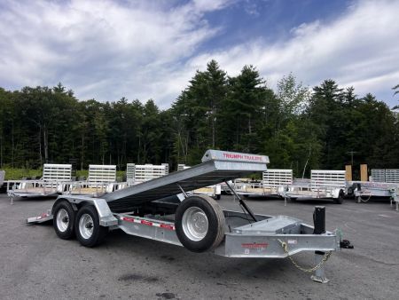 New 2027 Triumph galvanized 7x20 - Hydraulic Power Tilt/ Dual Cylinder / I-Beam Frame/ Hydro Jack - 16k GVW