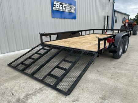 New 2026 C&M 82X16 ANGLE TOP UTILITY (2) 3500lb AXLES, GVWR 7000lbs, 4' GATE
