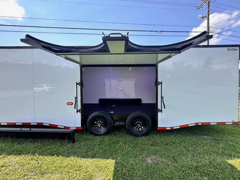 New 2026 8.5x28 Race Trailer - Finished Interior- 7000lb Spread Torsion - Recessed E-Track-Full Escape Door-Removable Fender