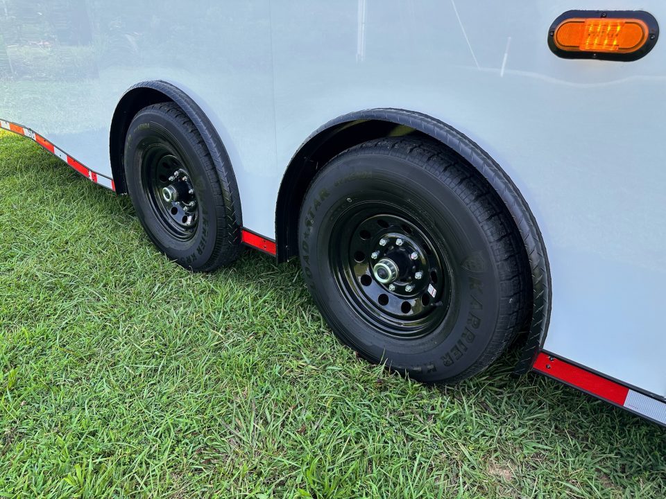 New 2026 8.5x28 Race Trailer - Finished Interior- 7000lb Spread Torsion - Recessed E-Track-Full Escape Door-Removable Fender