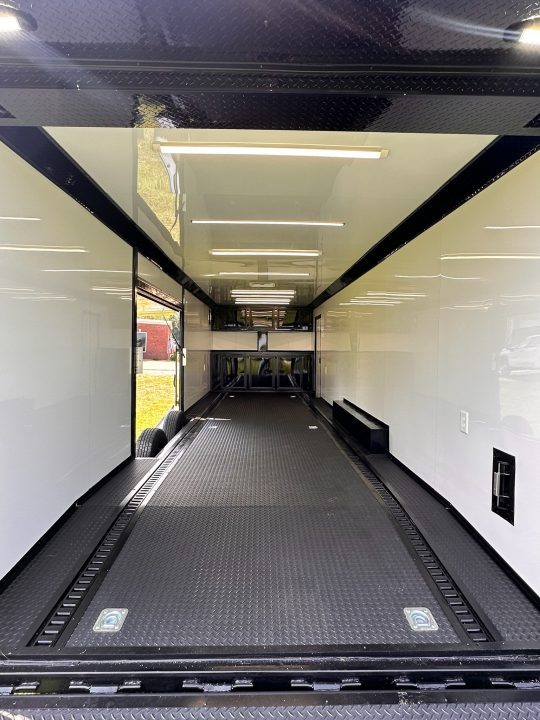 New 2026 8.5x28 Race Trailer - Finished Interior- 7000lb Spread Torsion - Recessed E-Track-Full Escape Door-Removable Fender