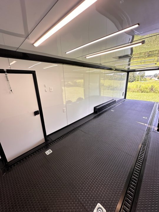 New 2026 8.5x28 Race Trailer - Finished Interior- 7000lb Spread Torsion - Recessed E-Track-Full Escape Door-Removable Fender