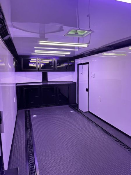 New 2026 8.5x28 Race Trailer - Finished Interior- 7000lb Spread Torsion - Recessed E-Track-Full Escape Door-Removable Fender