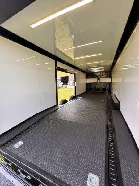 New 2026 8.5x28 Race Trailer - Finished Interior- 7000lb Spread Torsion - Recessed E-Track-Full Escape Door-Removable Fender