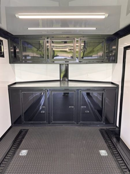 New 2026 8.5x28 Race Trailer - Finished Interior- 7000lb Spread Torsion - Recessed E-Track-Full Escape Door-Removable Fender