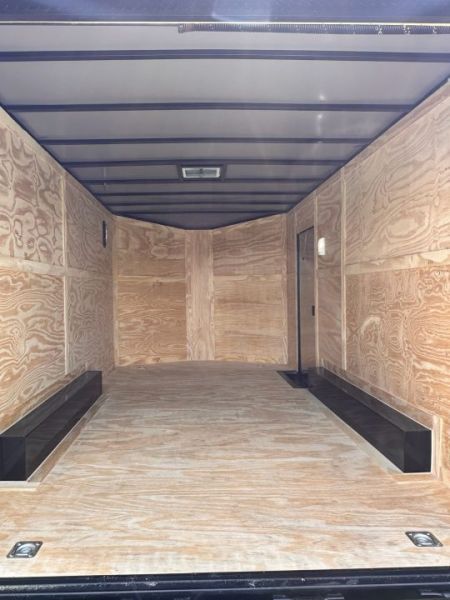 New 2026 8.5x16 Car Hauler-5200 Torsions- White poly- Enclosed Car Hauler