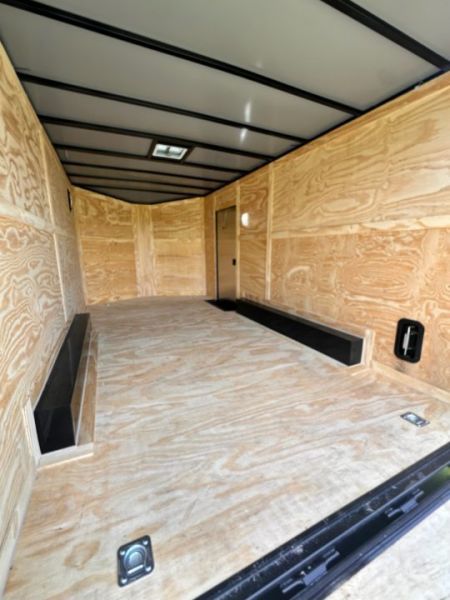 New 2026 8.5x16 Car Hauler-5200 Torsions- White poly- Enclosed Car Hauler