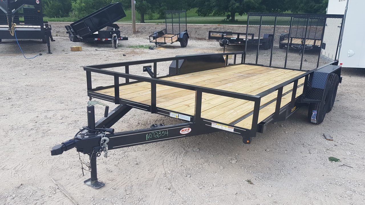 New 2026 MEB 83" x 16' Utility Trailer with Ramp Gate 7K GVWR