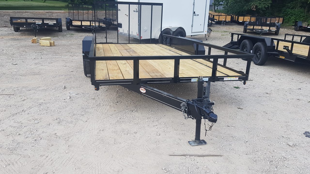 New 2026 MEB 83" x 16' Utility Trailer with Ramp Gate 7K GVWR