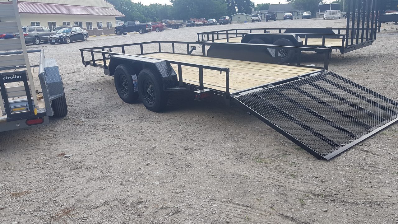 New 2026 MEB 83" x 16' Utility Trailer with Ramp Gate 7K GVWR