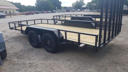 New 2026 MEB 83" x 16' Utility Trailer with Ramp Gate 7K GVWR