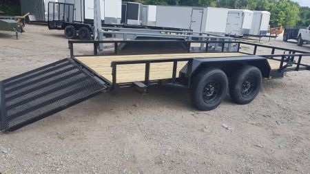 New 2026 MEB 83" x 16' Utility Trailer with Ramp Gate 7K GVWR