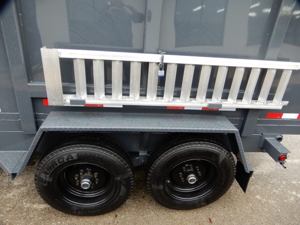 New 2027 Covered Wagon 7x14 Dump, 4' Sides, Tarp, Spare, Ramps