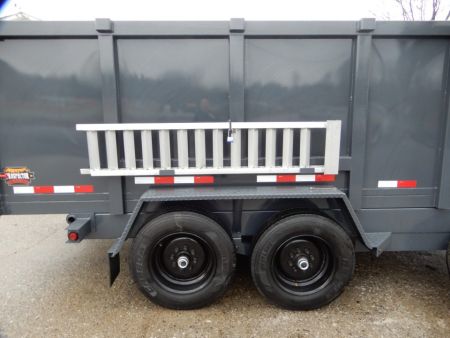 New 2027 Covered Wagon 7x14 Dump, 4' Sides, Tarp, Spare, Ramps