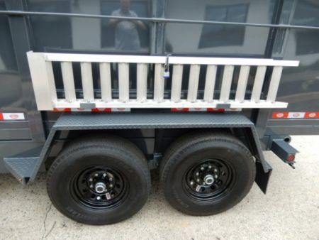 New 2027 Covered Wagon 7x14 Dump, 4' Sides, Tarp, Spare, Ramps