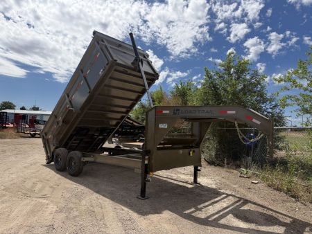 New 2026 Load Trail 7-16-4H Gooseneck Dump W/ 7 Gauge Floor 8K Axles