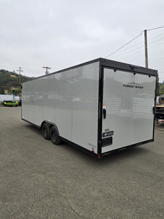 New SALE! ENCLOSED CAR HAULER CARGO BOX 2027 CONTINENTAL VHW8524TA3 8.5X24 10,400 GVWR TRAILER DOVE GRAY