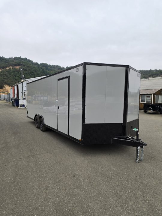 New SALE! ENCLOSED CAR HAULER CARGO BOX 2027 CONTINENTAL VHW8524TA3 8.5X24 10,400 GVWR TRAILER DOVE GRAY