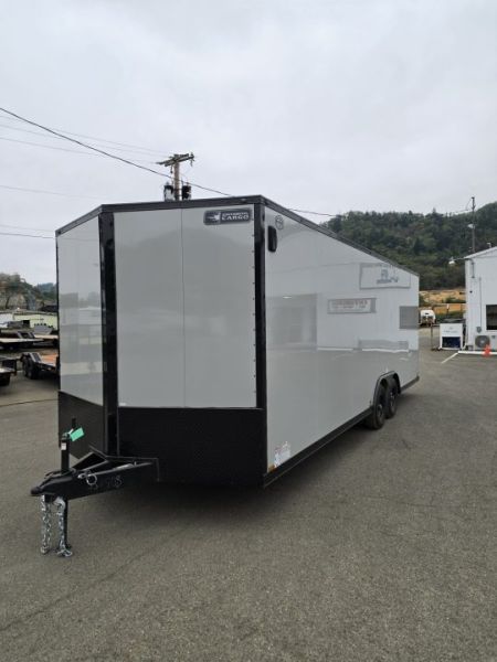 New SALE! ENCLOSED CAR HAULER CARGO BOX 2027 CONTINENTAL VHW8524TA3 8.5X24 10,400 GVWR TRAILER DOVE GRAY