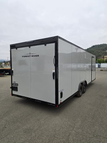 New SALE! ENCLOSED CAR HAULER CARGO BOX 2027 CONTINENTAL VHW8524TA3 8.5X24 10,400 GVWR TRAILER DOVE GRAY