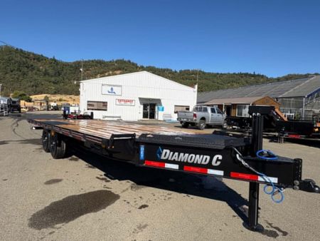 New DECKOVER 2026 Diamond C Trailers DET207 20' X 102" 15500 GVWR FULL TILT BLUETOOTH HYDRAULIC JACK UPGRADED ONYX BLACK TRAILER