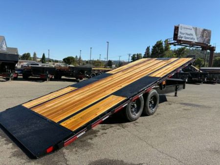 New DECKOVER 2026 Diamond C Trailers DET207 20' X 102" 15500 GVWR FULL TILT BLUETOOTH HYDRAULIC JACK UPGRADED ONYX BLACK TRAILER