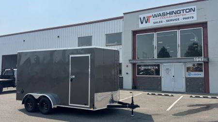 New 2027 Look Trailers 7 x 14 ST DLX Flat Top V-Nose 7K Cargo / Enclosed Trailer