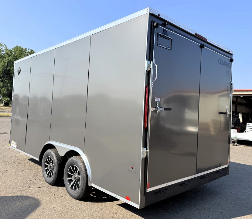 New 2026 Charcoal Compass DLX/FLAT TOP/7K CAR HAULER