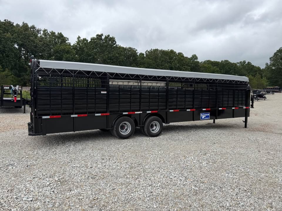 New 2026 Gooseneck 32" dual tandem stock trailer
