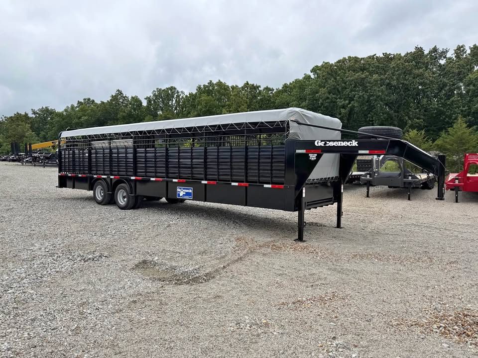 New 2026 Gooseneck 32" dual tandem stock trailer
