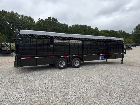 New 2026 Gooseneck 32" dual tandem stock trailer