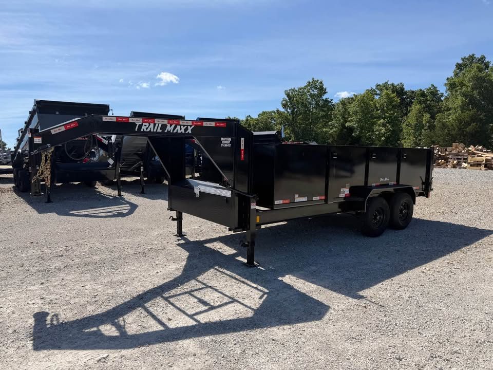 New 2026 Trailmaxx 16"x3" Gooseneck Dump Trailer