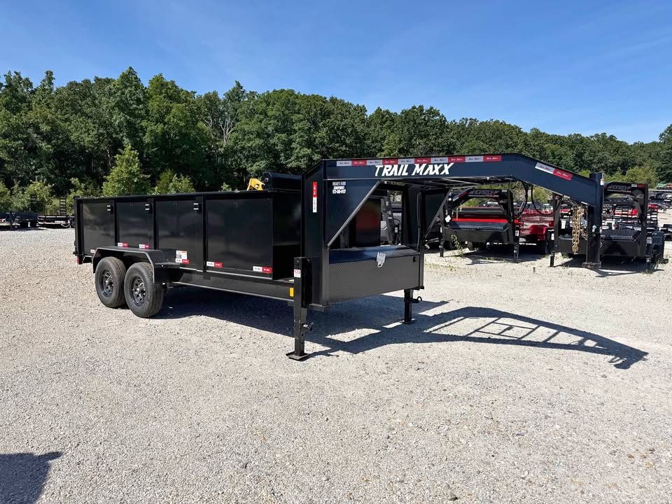 New 2026 Trailmaxx 16"x3" Gooseneck Dump Trailer