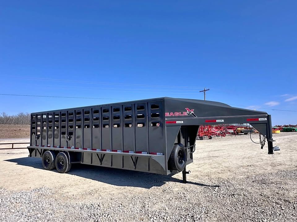 New 2026 Eagle X 24" x 6"8" stock trailer