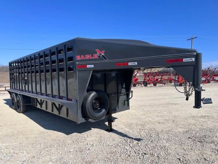 New 2026 Eagle X 24" x 6"8" stock trailer