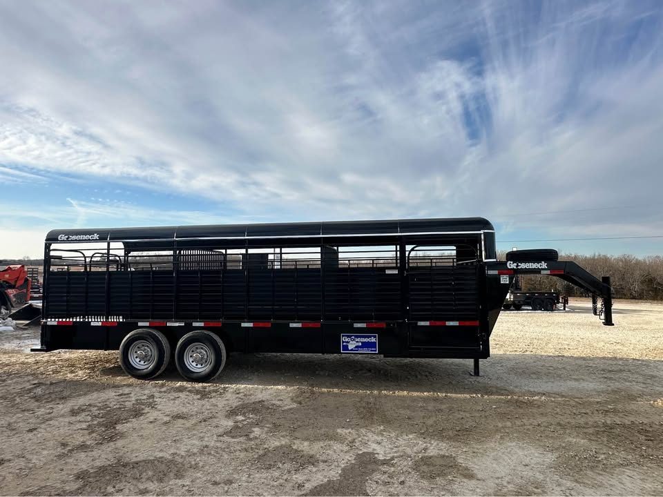 New 2026 Gooseneck 24" x6"8" stock trailer