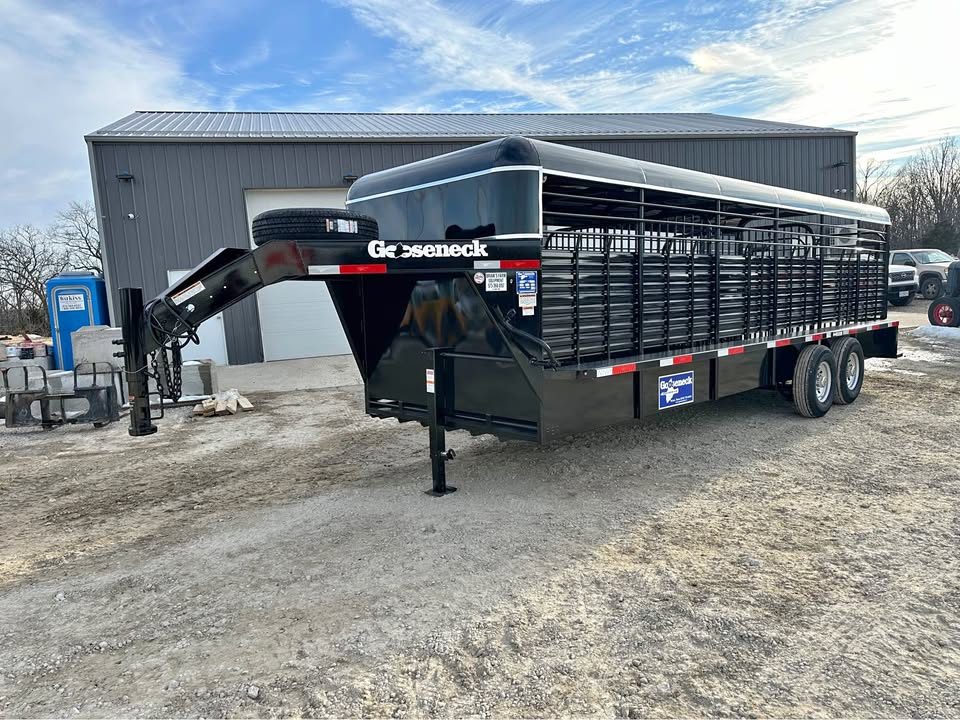 New 2026 Gooseneck 24" x6"8" stock trailer