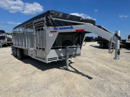 New 2026 Gooseneck brand stock trailer 20 x6 8  steel stock trailer