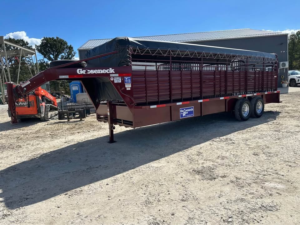 New 2026 Gooseneck brand 24"x6"8" stock trailer