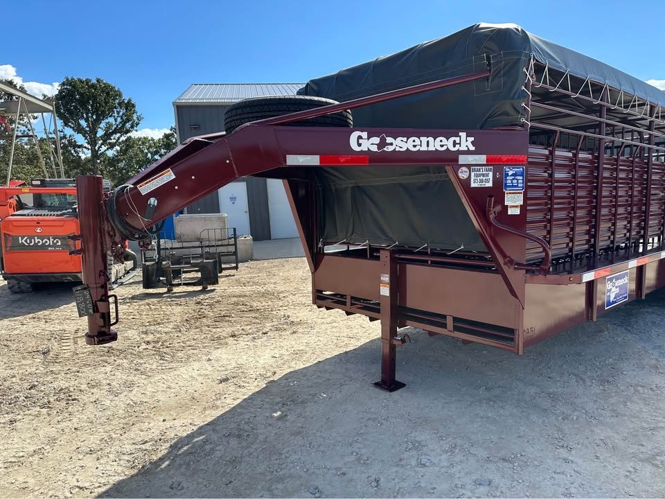 New 2026 Gooseneck brand 24"x6"8" stock trailer