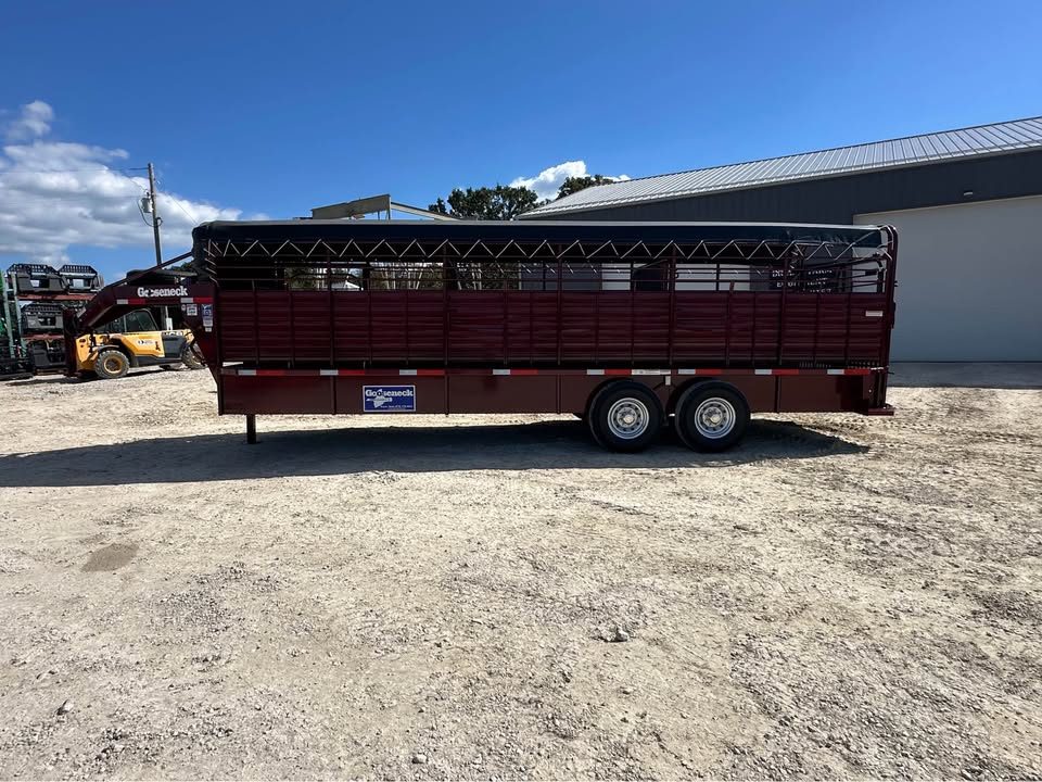 New 2026 Gooseneck brand 24"x6"8" stock trailer