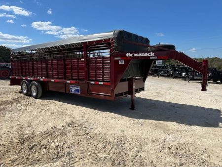 New 2026 Gooseneck brand 24"x6"8" stock trailer